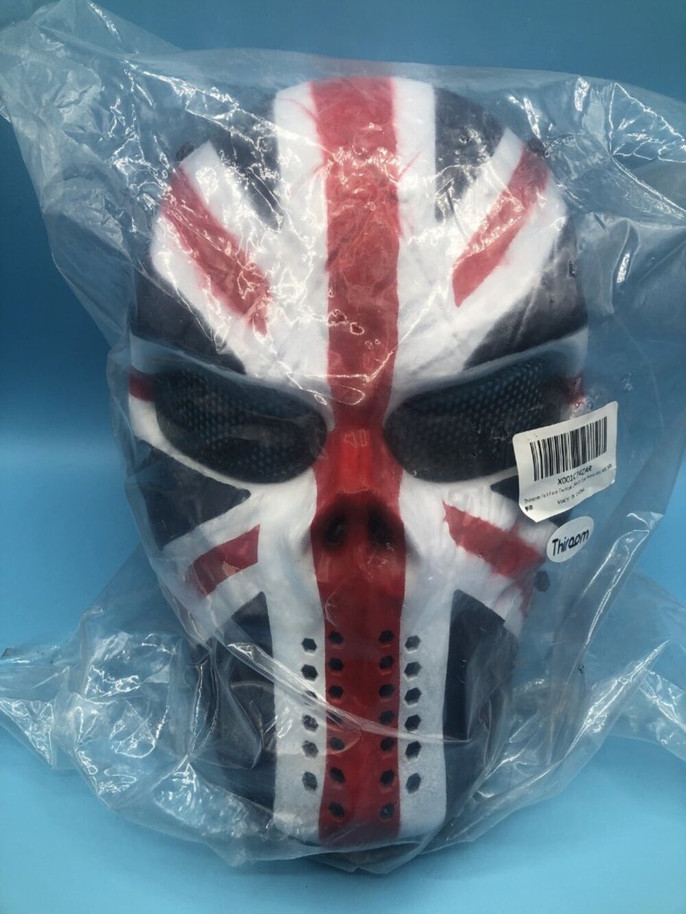 New Quality Halloween Flag Red, White, and Blue Masquerade Mask, Mardi Gras